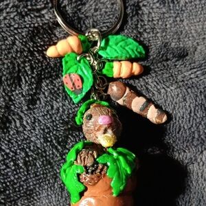 Handcrafted Brown and Green Key Holder